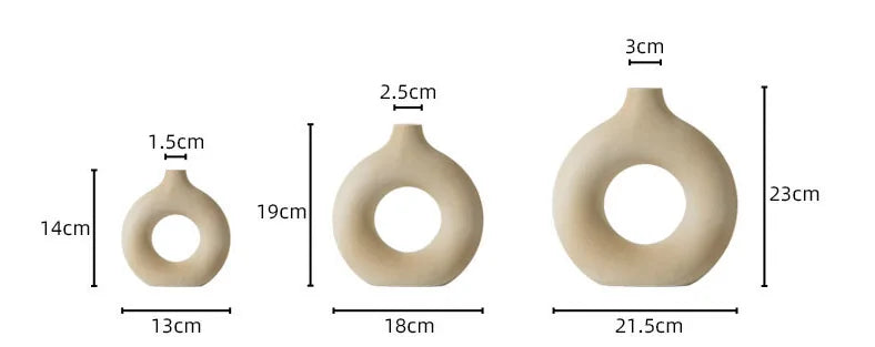 Larana Home™ Ceramic Donut Vase