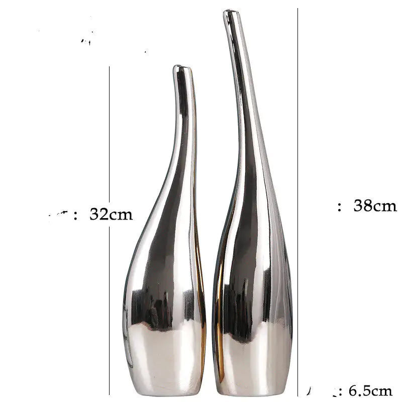 Larana Home™ Gold Plating Ceramic Vases